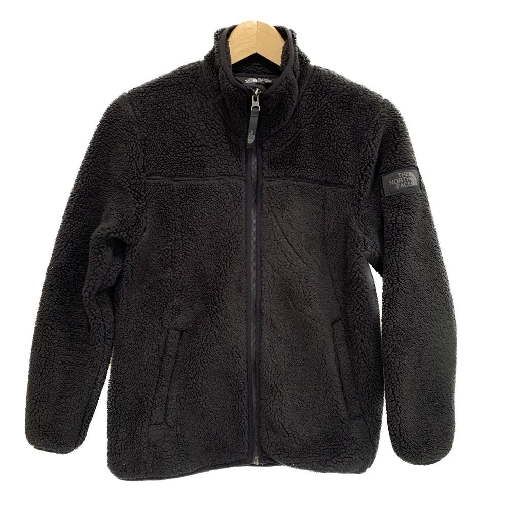 The North Face Kids Sherpa Zip Jacket Girls Size Large 14/16 Black Cozy Coat